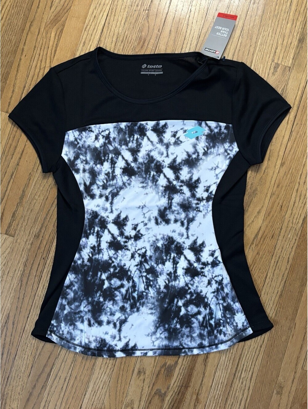 Lotto Training Womens  Italian Sport Tee Mesh Short Sleeves Sz S NWT